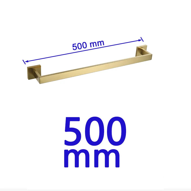 Gold Brushed Bathroom Hardware Towel Bar Rail Toilet