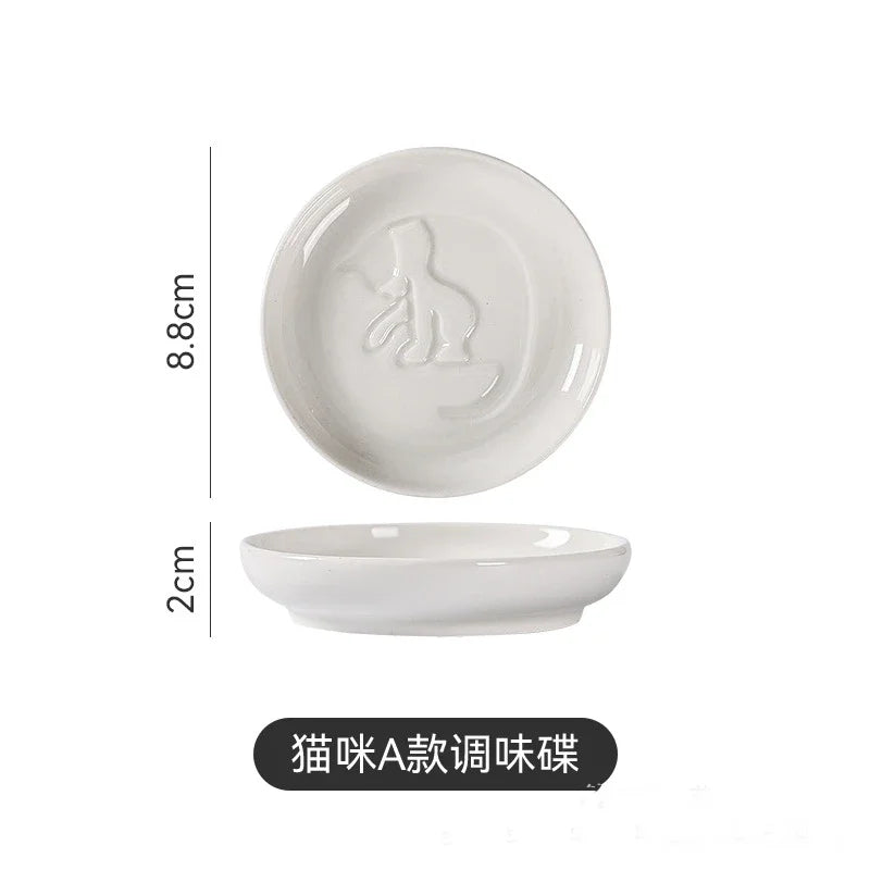 1pcs Ceramic Taste Dish Animal Small Plate Creative