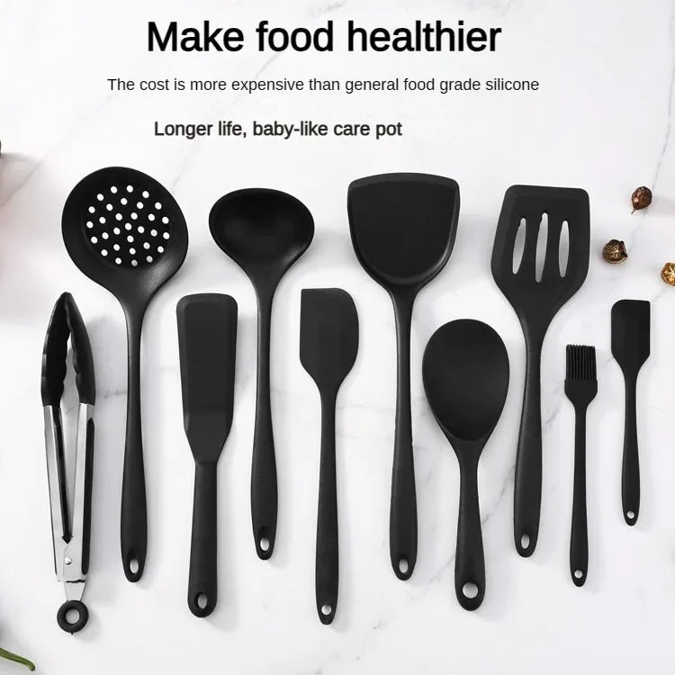 1/10pcs Food-Grade Silicone Heat-Resistant Slotted Spoon
