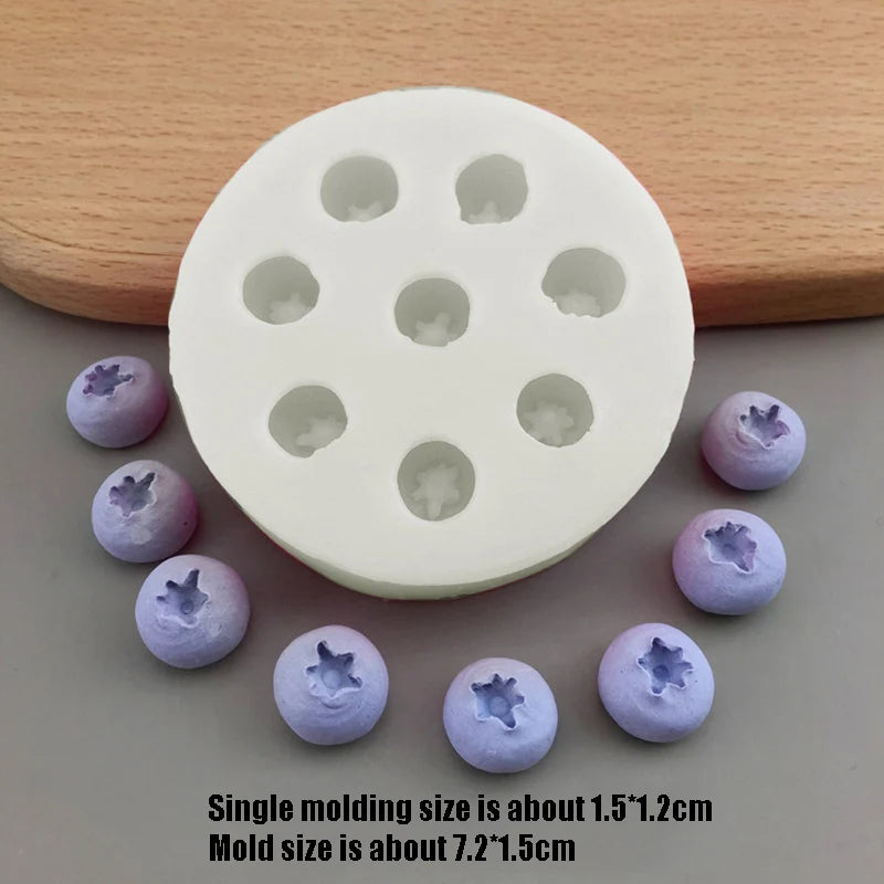 3d Blueberry Raspberry Shape Silicone Mold Sugar Craft