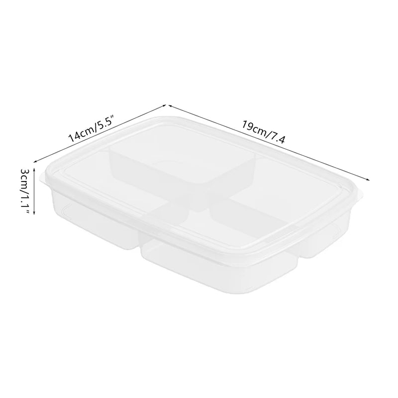Refrigerator Storage Box 4/6 Grid Food Vegetable Fruit