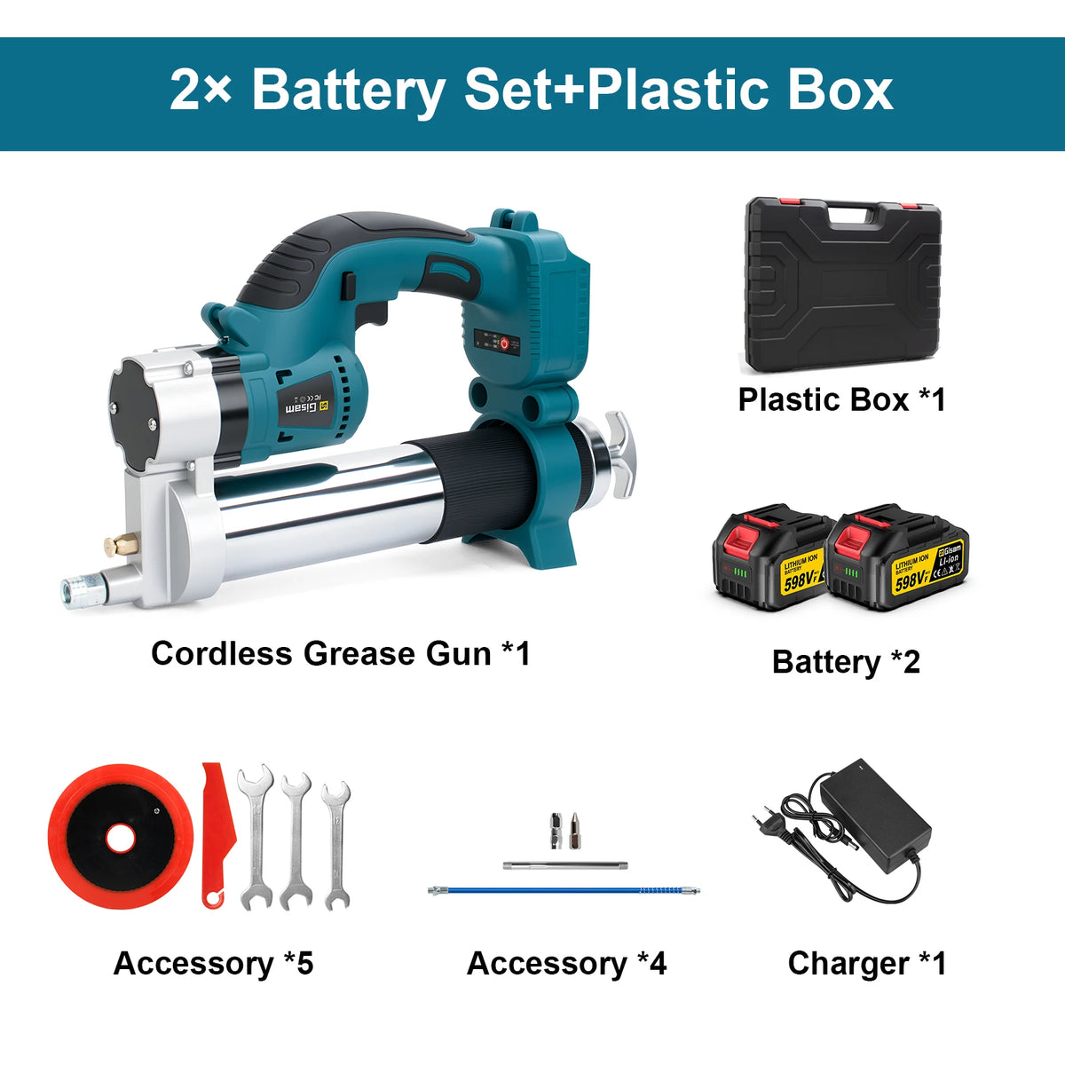 Gisam 10000psl 69mpa Brushless Electric Grease Gun High