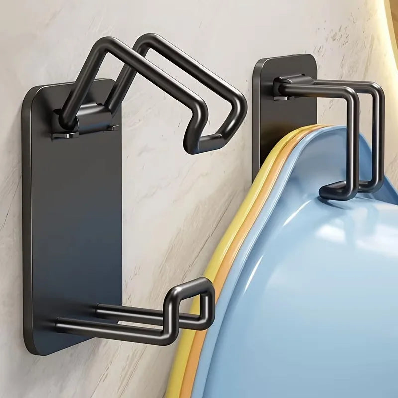 Foldable Storage Hook 1/2pcs Washbasin Rack Rubber Bathtub