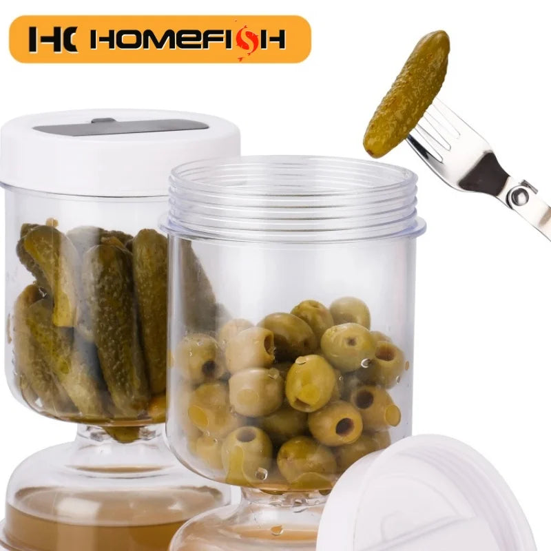 Olive Pickle Strainer Jar Olive Container Hourglass Jar