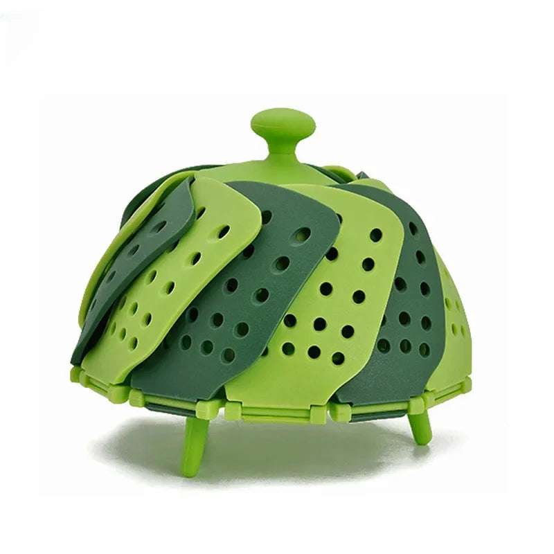 1pc Folding Food Steamer Vegetable Fruit Food Basket