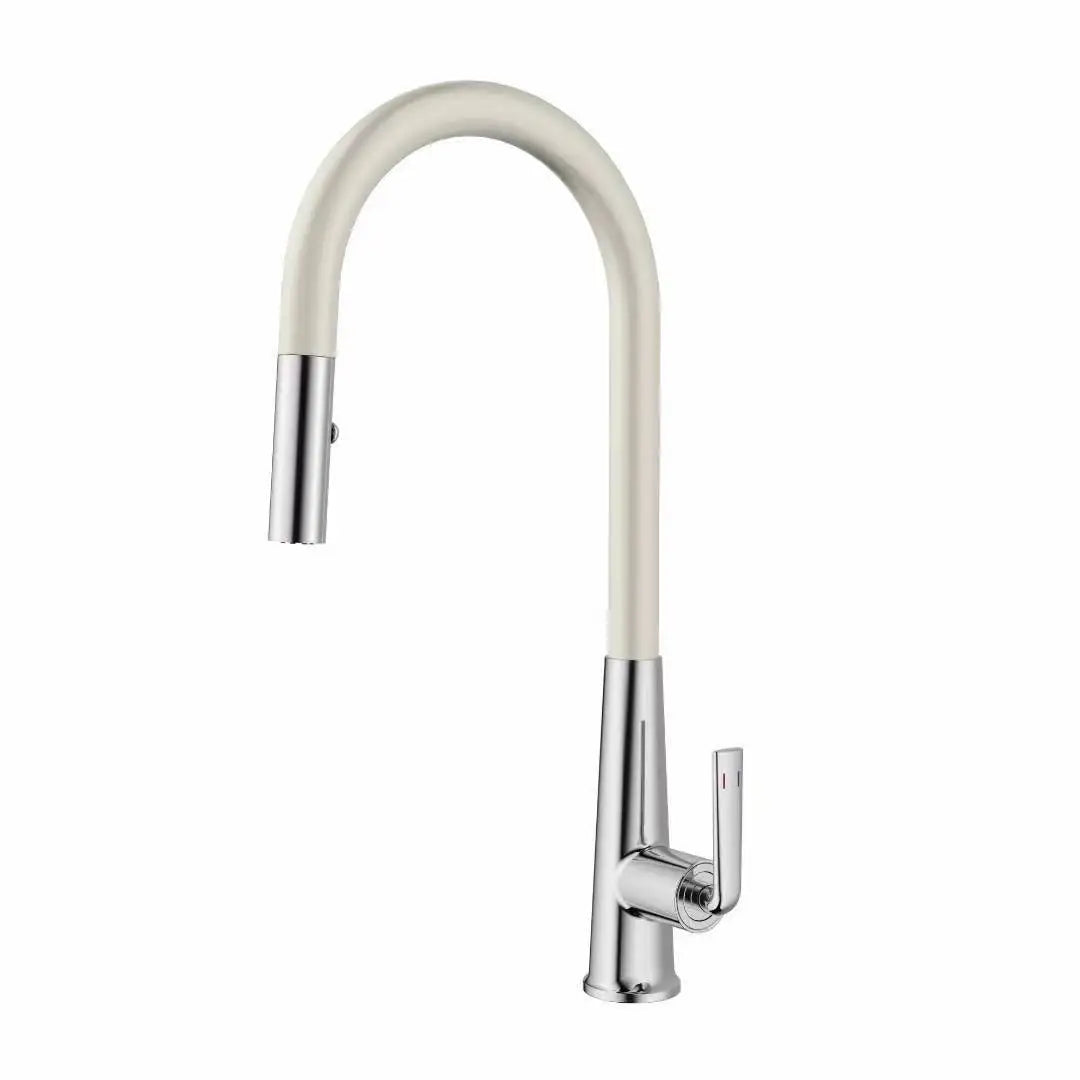 Brushed Gold Faucet Pull Out Sprayer Cold Water