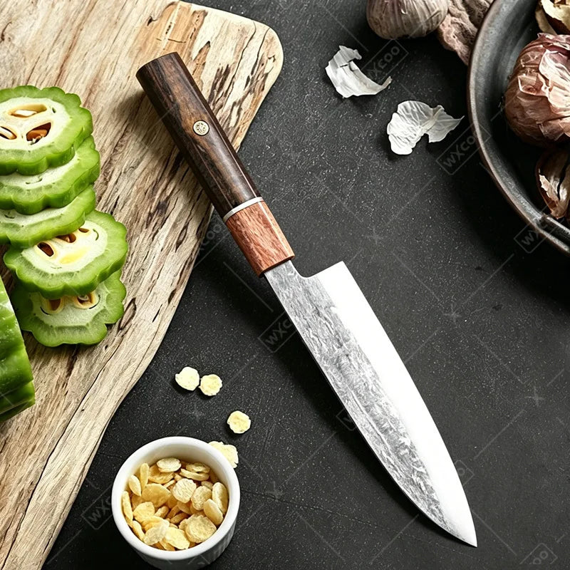 Wxcoo Hand Forged Santoku Japanese Chef Knife Meat
