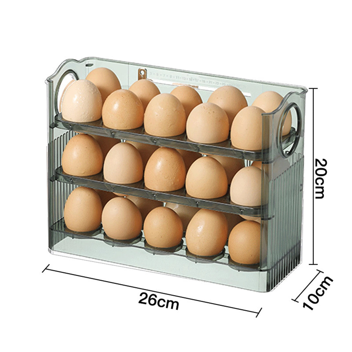 1pcs High-Capacity Multilayer Egg Storage Box Refrigerator Side