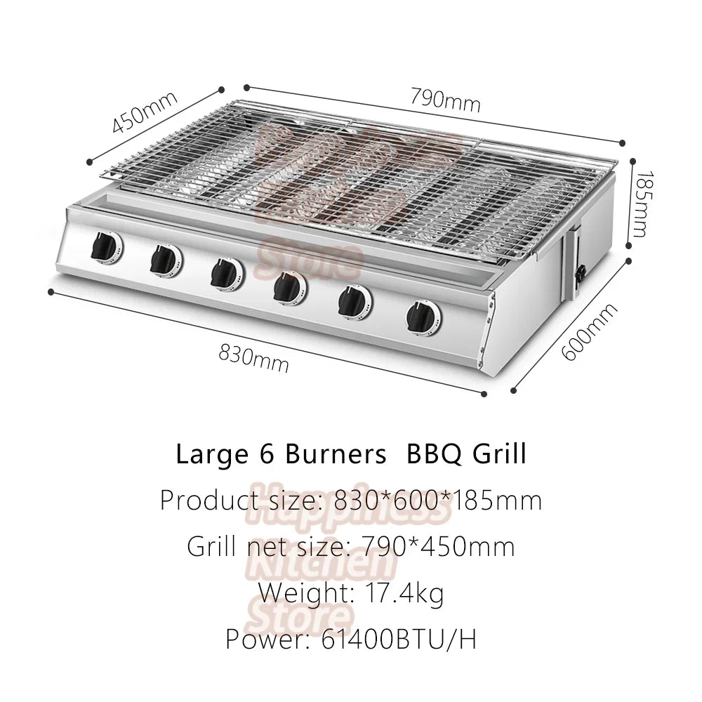 Commercial Bbq Grill Smokeless Lpg Barbecue Stove Grill