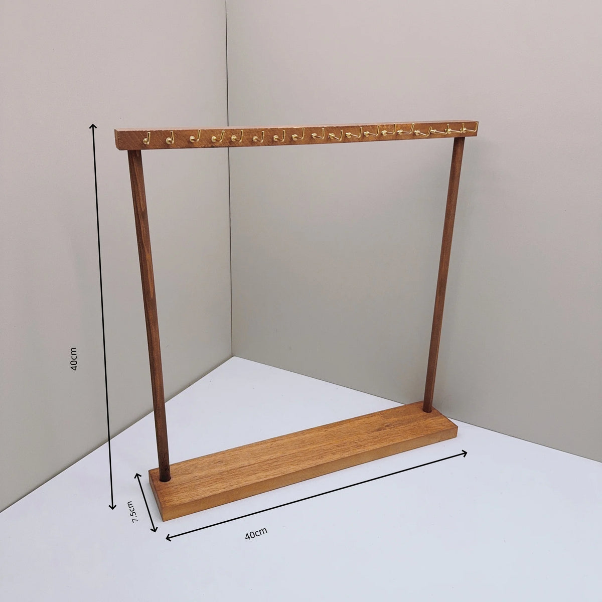 12/18 Hook Jewelry Organizer Display Stand Wood Necklace