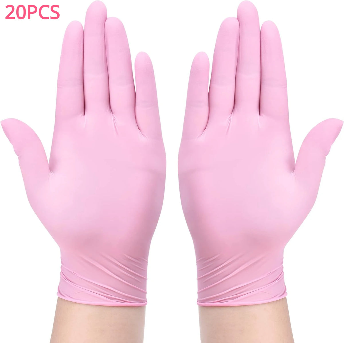 100/50/20pcs Light Pink Disposable Nitrile Gloves Light Pink