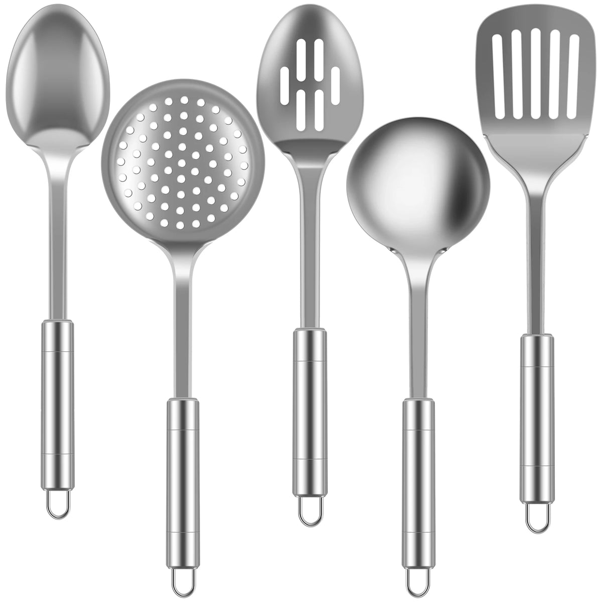 5/10pcs Cookware Cooking Utensils Stainless Steel Shovel Soup