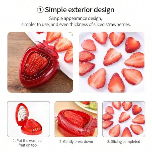 Stainless Steel Strawberry Slicer Creative Fruit Slicer Egg
