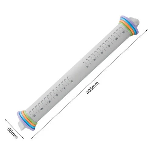 Silicone Adjustable Thickness Flour Rolling Pin Cooking Baking