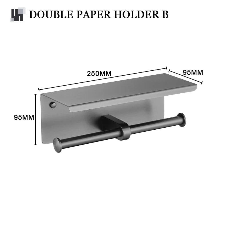 Gray Bathroom Hardware Cup Rack Towel Rack Toilet