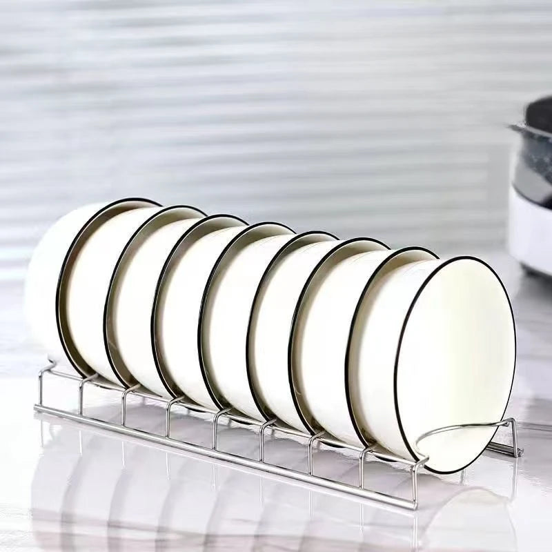 Stainless Steel Bowl Dish Drain Storage Rack Cabinet