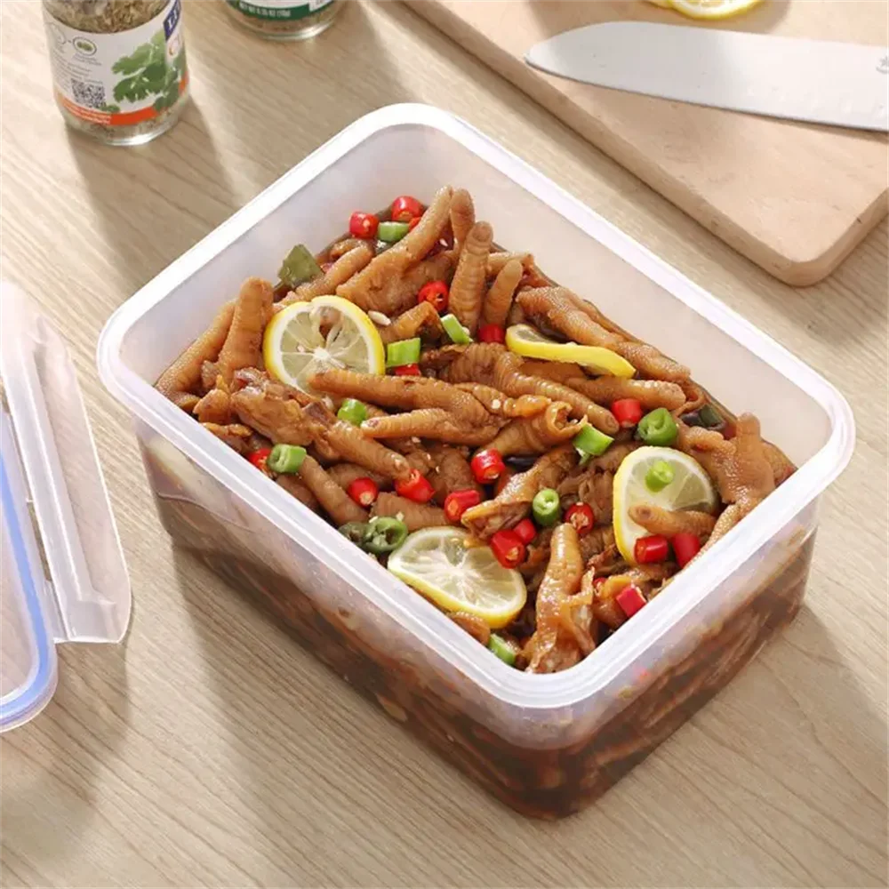 1/4pack Food Storage Containers Transparent Organization Boxes