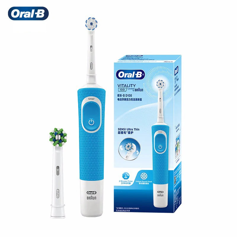 Oral D100 Electronic Toothbrush Adult Rechargeable Cross Action