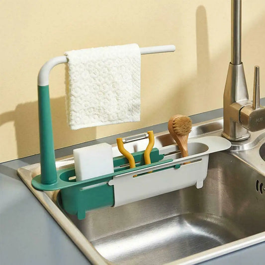 Sink Drain Rack Telescopic Sink Shelf Sinks Organizer
