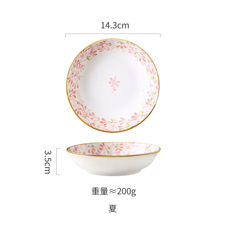 Japanese Style Ceramic Dessert Sauce Dish Plate Creative