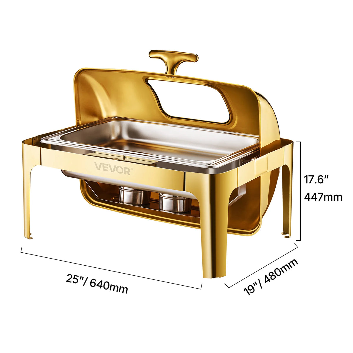Succebuy 9qt Roll Top Chafing Dish Buffet Stainless
