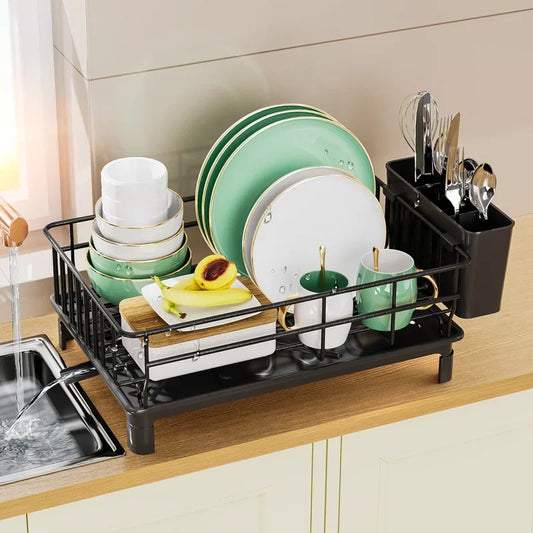 Dish Drying Rack Cutlery Rack Drain Tray Drip