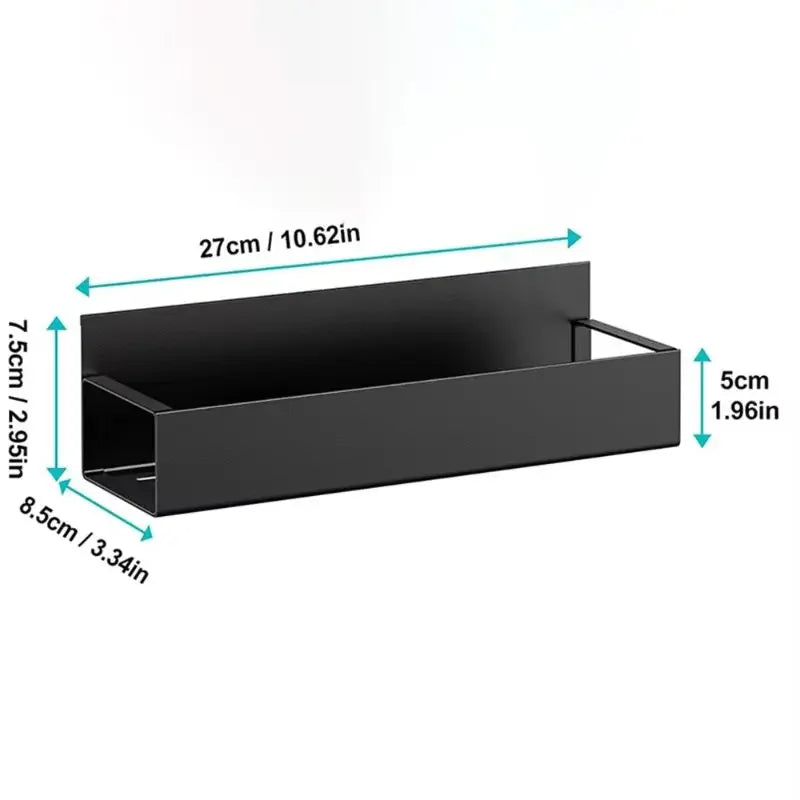 Magnetic Fridge Shelf Spice Rack Black Iron Refrigerator