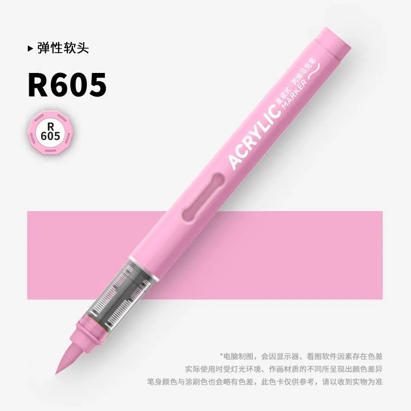 120/1 Colors Direct-Liquid Acrylic Brush Markers Pen Waterproof