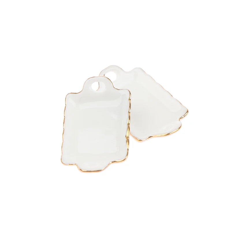1pcs 1/12 Dollhouse Miniature Ceramic Food Tray Plate