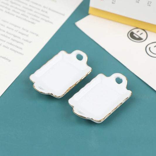 1pcs 1/12 Dollhouse Miniature Ceramic Food Tray Plate