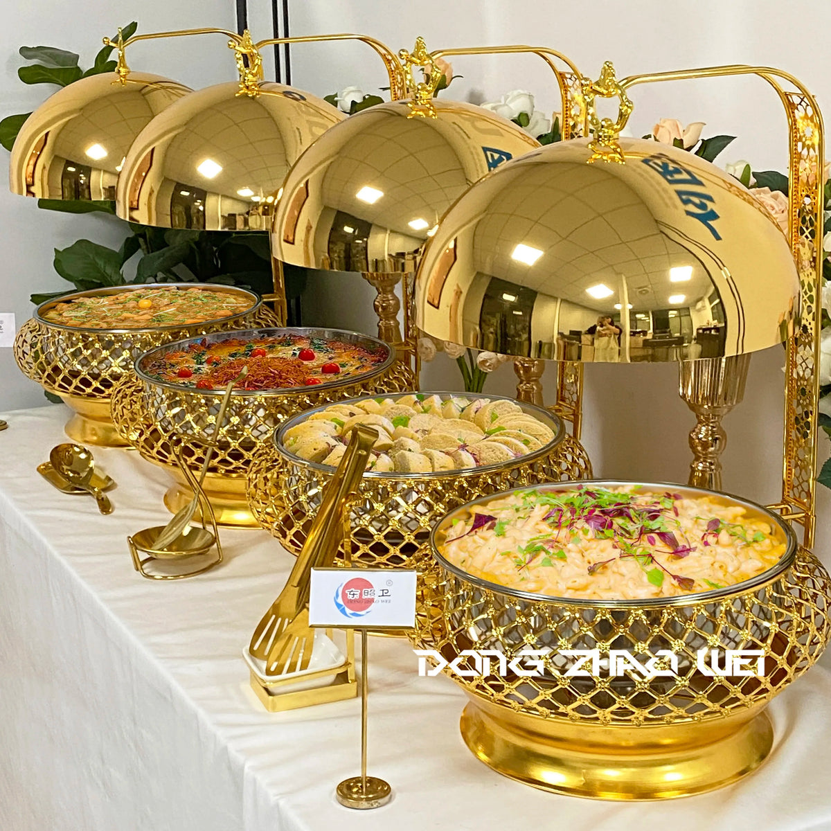 Wedding Party Luxury Serving Chaffing Dishes Buffet Food