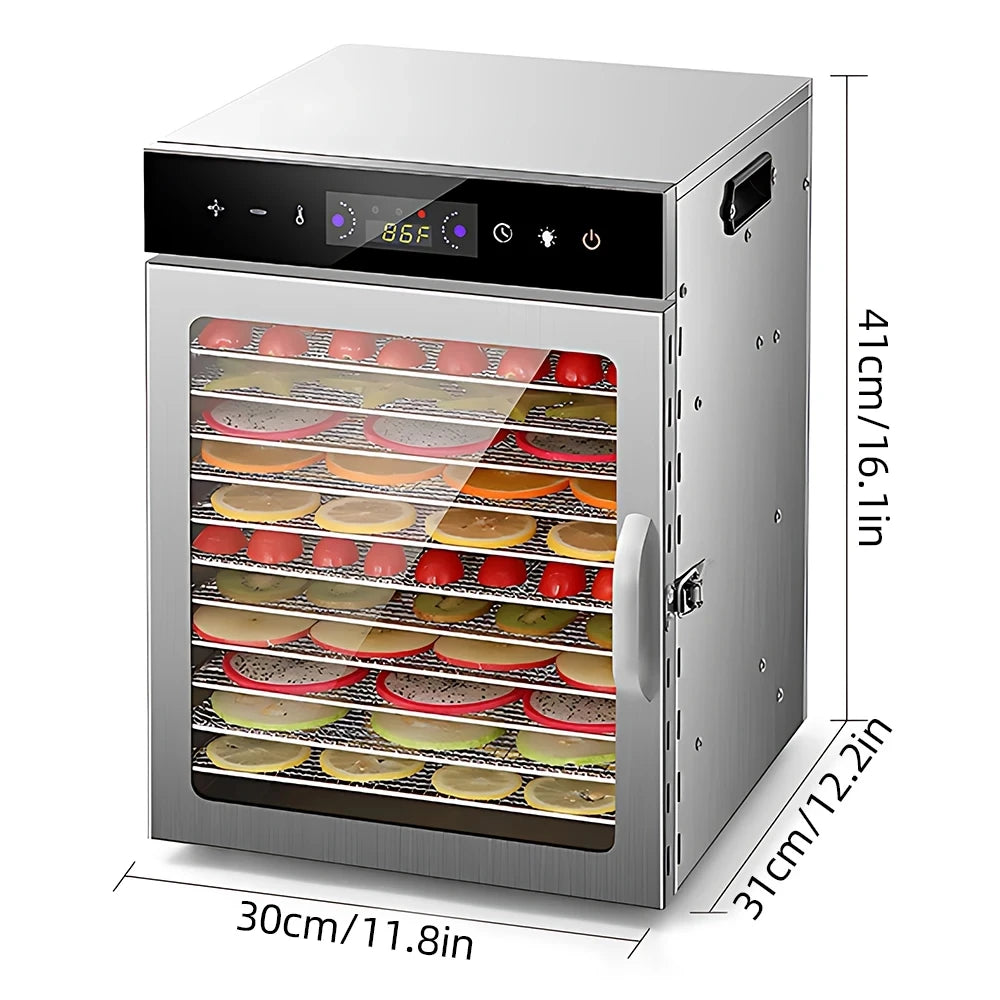 Food Jerky Dehydrator 24hour Timer Lightweight Drying Rack