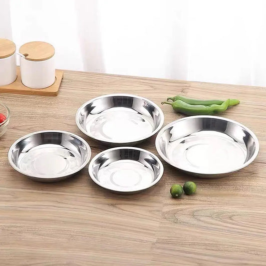 Stainless Steel Plate Oval Fish Dish Dinner Dessert