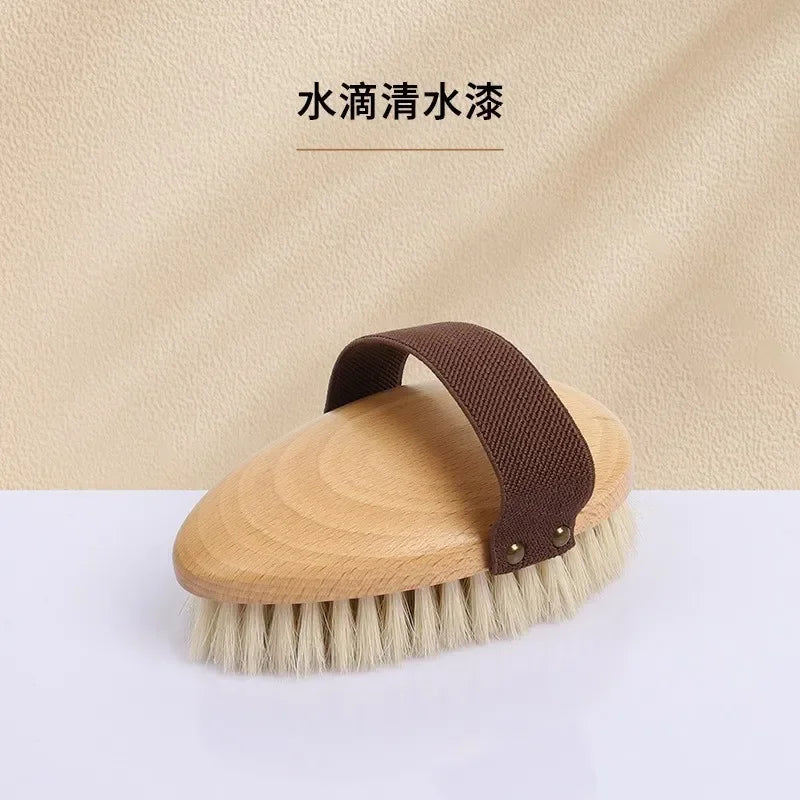 Dry Skin Body Massage Brush Natural Bristle Ebony