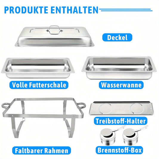 Pack 8qt Chafing Dish Buffet Stainless Steel Food