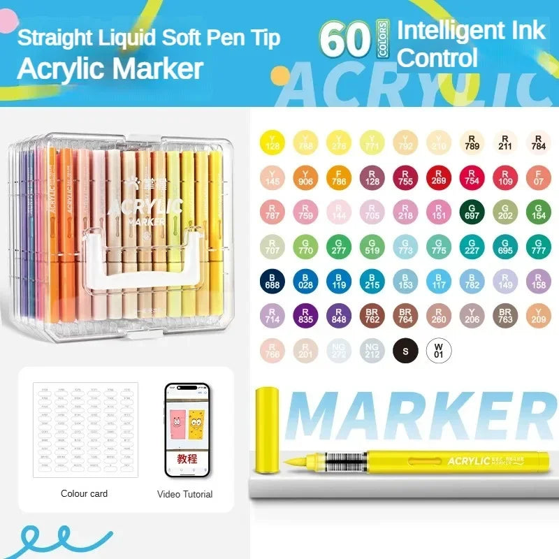 84/12 Colors Direct-Liquid Acrylic Marker Pen Waterproof Pen