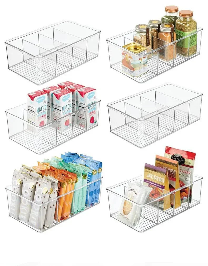 Refrigerator Organizer Bin Clear Plastic Food Storage Organizer