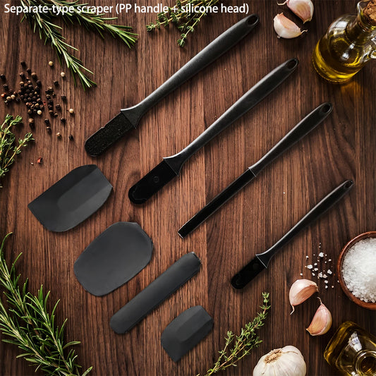 Silicone Kitchenware 6-Piece Cream Scraper Spatula Oil Brush