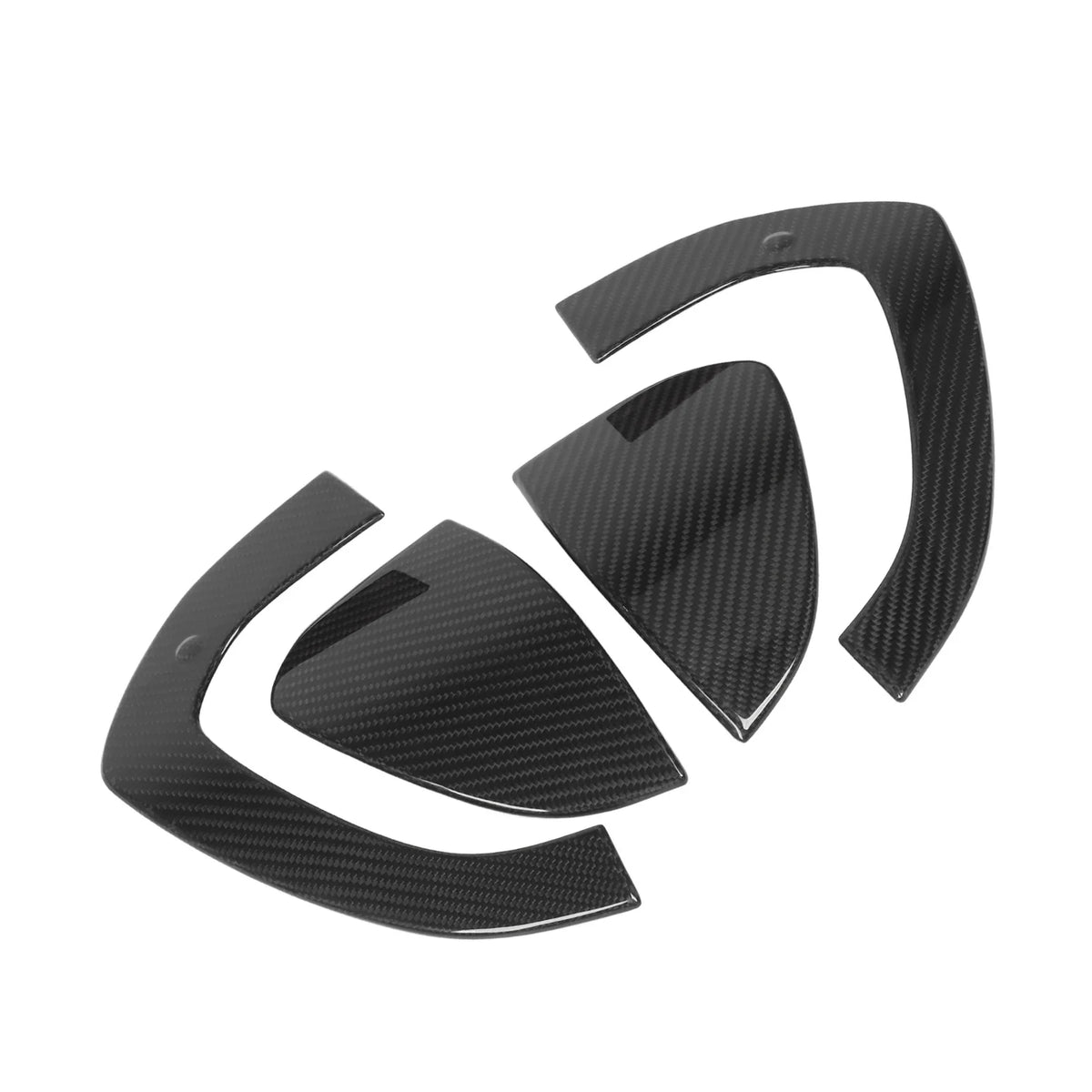 4pcs Exterior Door Handle Cover Carbon Fiber Outer