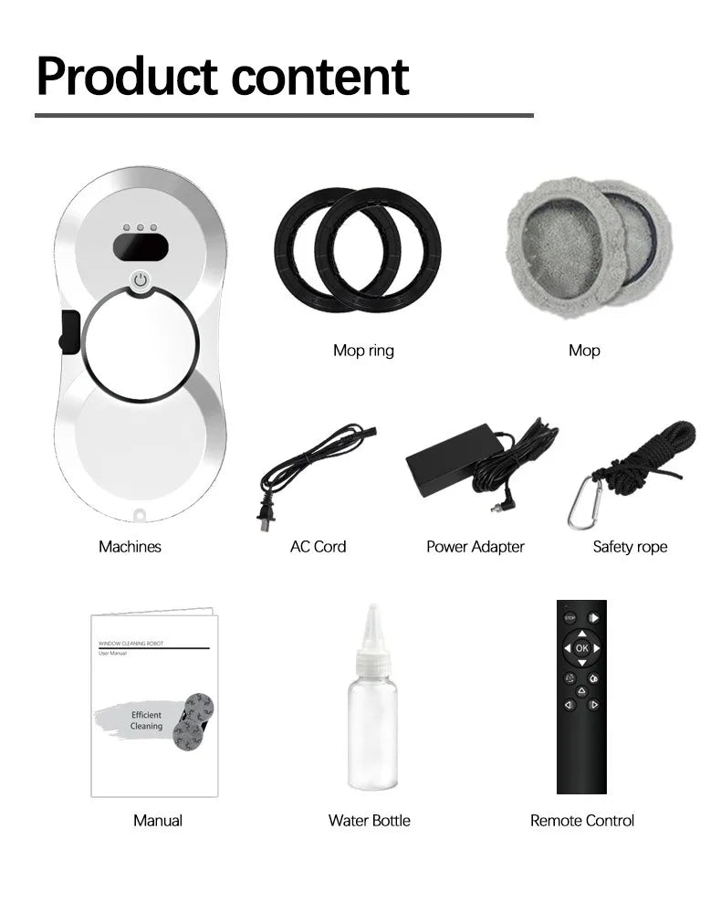 Water Spray Window Cleaning Robot Tank Smart Window