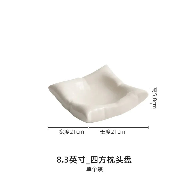 Dehua Ceramic Plates Dishes Creative Hotel Restaurant Tableware