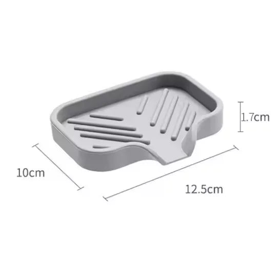 Sink Silicone Tray Drain Soap Sponge Storage Holder