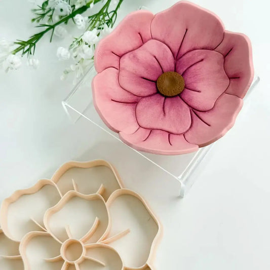 Daisy Polymer Clay Trinket Dish Cutter Shell Palm