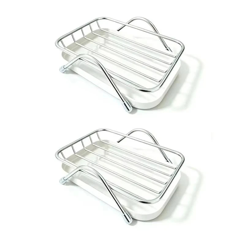 Soap Holder Detachable Drain Tray Stainless Steel Rustproof