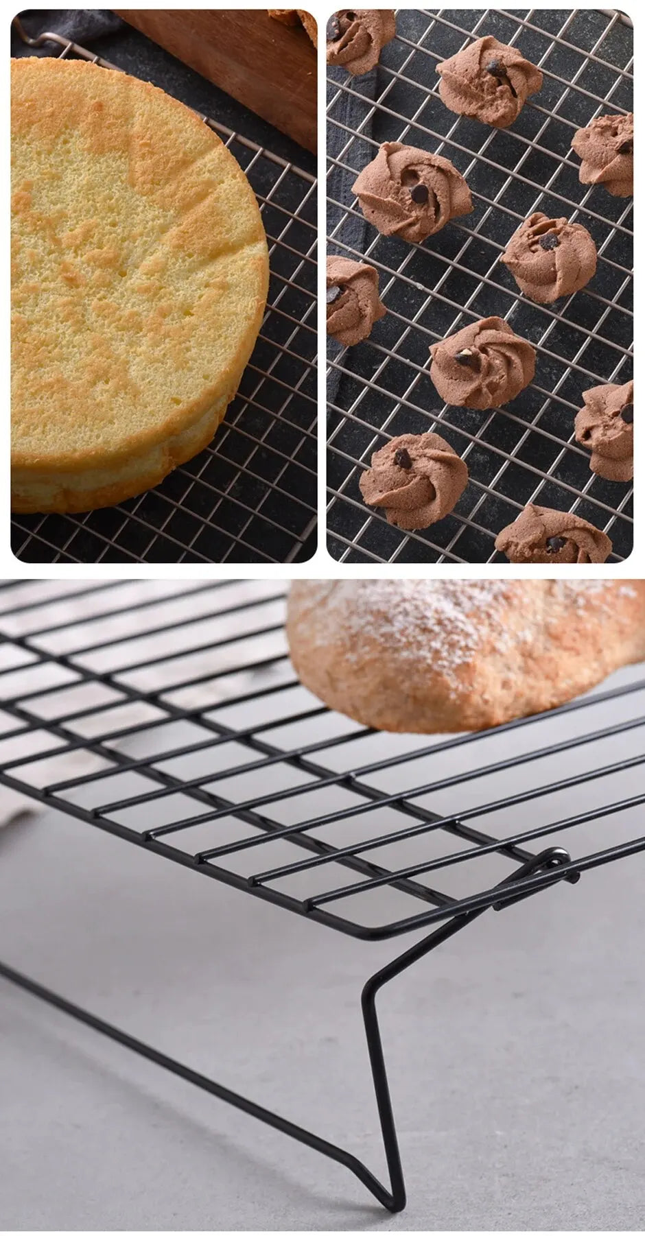 Non Stick Wire Grid Baking Tray Cake Cooling