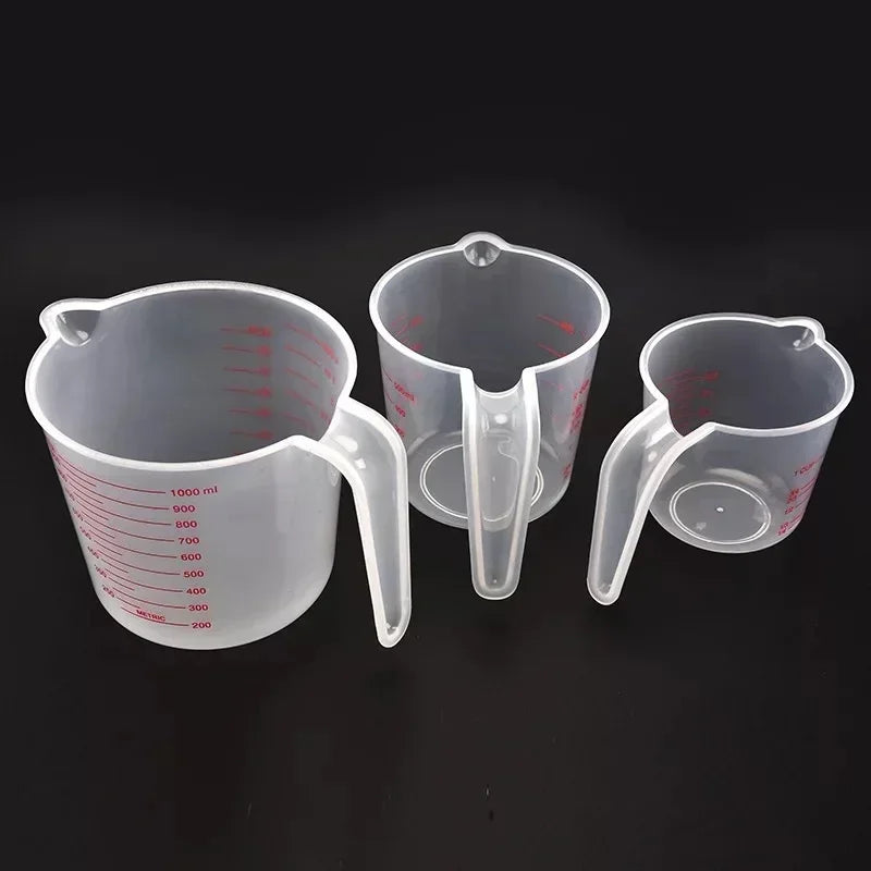 3pcs Kits Baking Liquid Measuring Cups Pvc Scale
