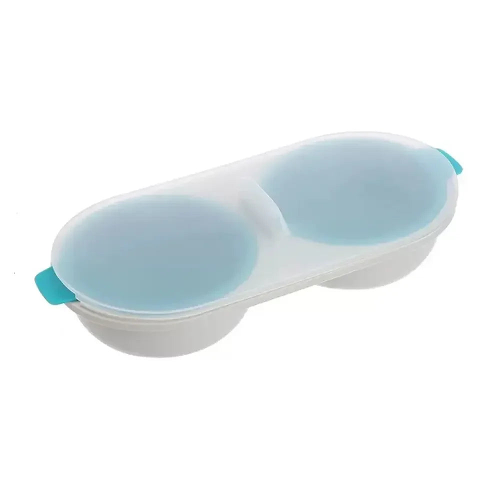 1pc Microwave Eggs Poacher Double-Cup Egg Boiler Spring