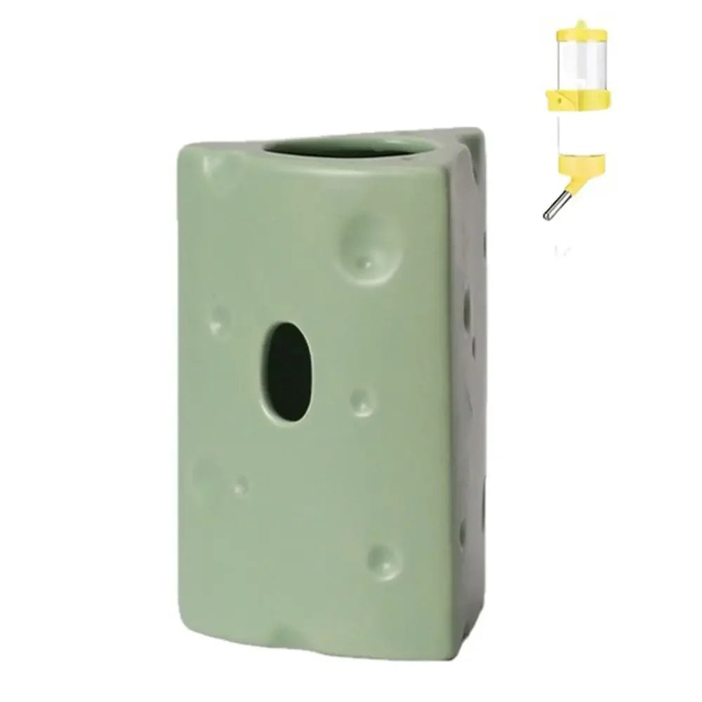 Durable Creative Hamster Hideout Cheese Shape Decorative Feeding