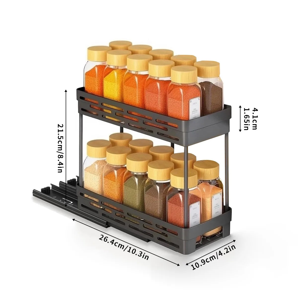 1/2pcs Double Layer Plastic Storage Rack Large Capacity