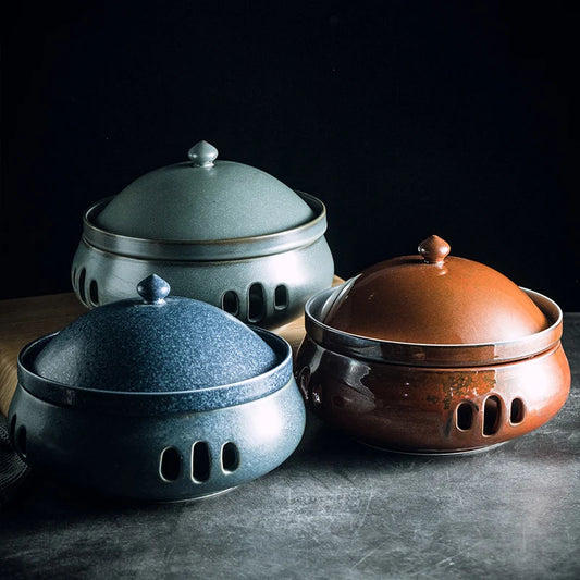 Handcrafted Japanese Ceramic Plate Kiln-Fired Multi-Function